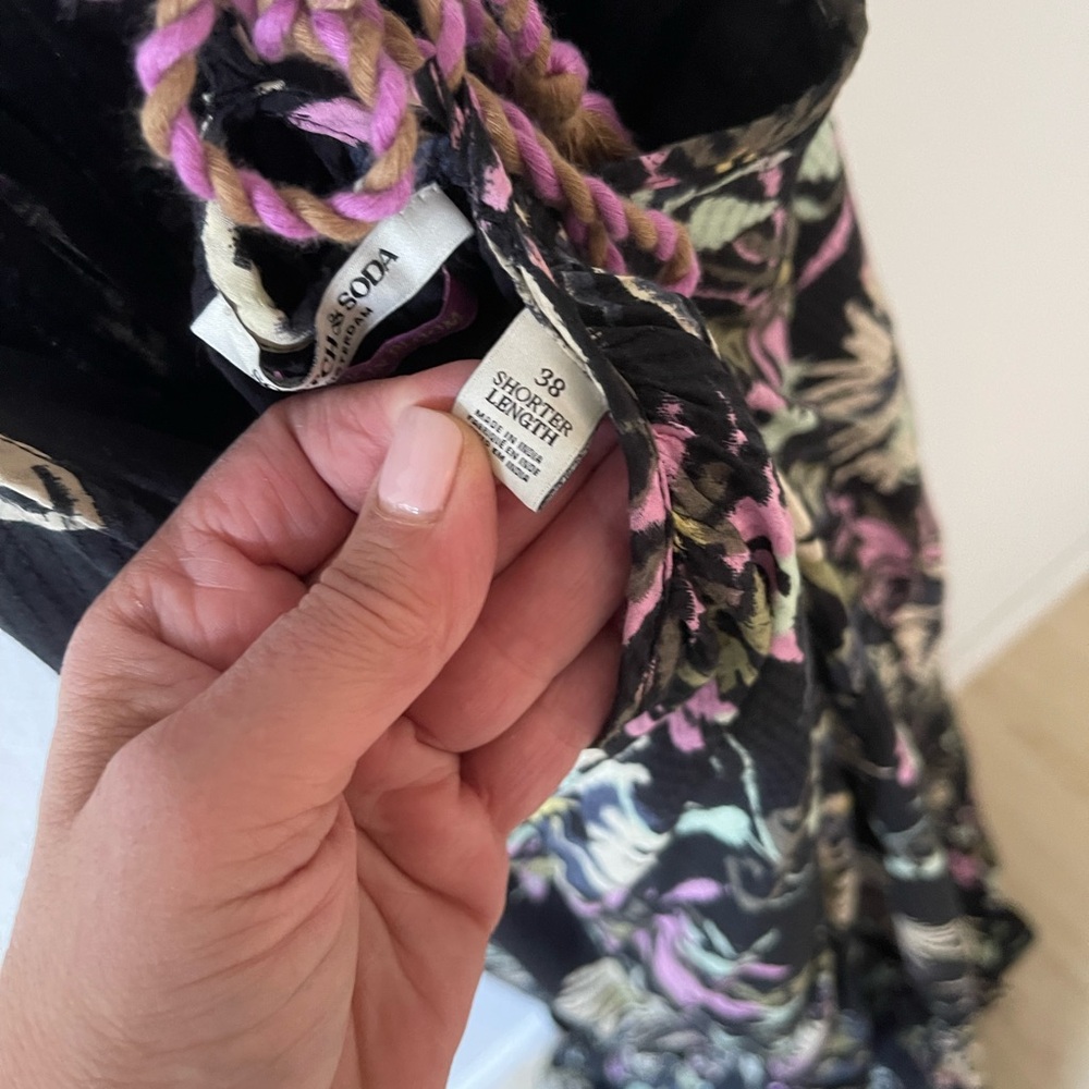 Scotch & Soda park in bloom Maxi Dress Black size 38 M summer dress women's New - Picture 12 of 13